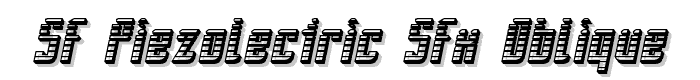 SF Piezolectric SFX Oblique font